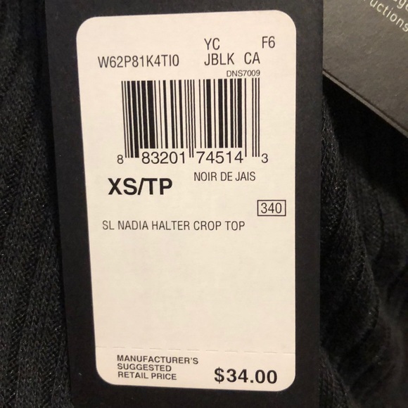 *NEW* Guess Halter Crop Top - Black - Picture 9 of 9